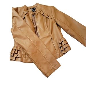 Wet Seal Faux Leather Jacket,  M